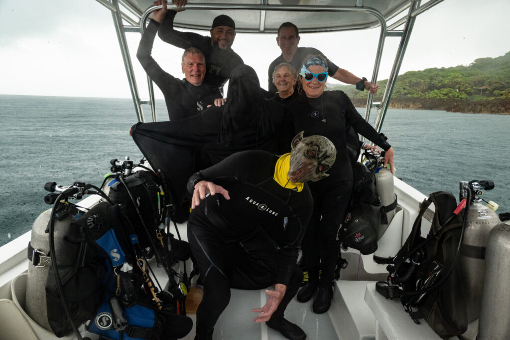We always have fun, whether it's Halloween or just another dive trip.